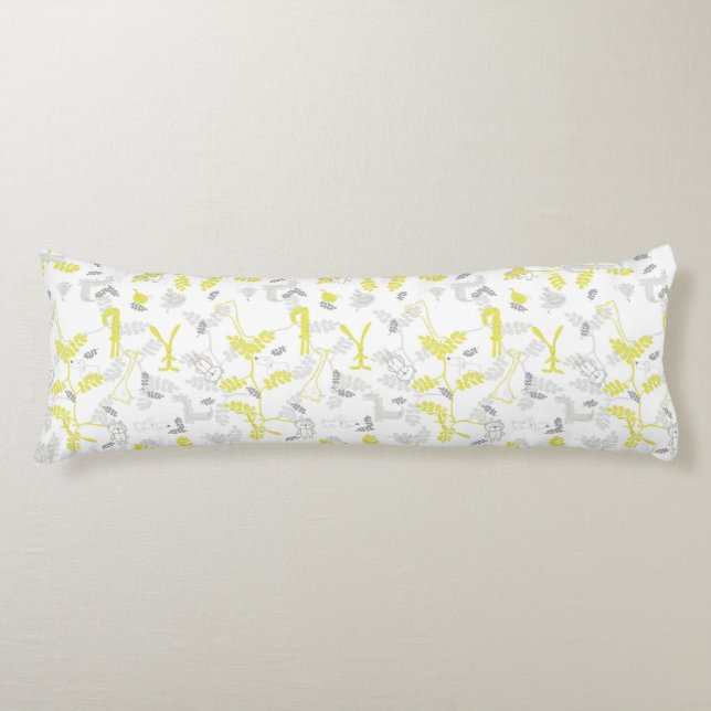 pattern displaying baby animals 2 body pillow (Front)