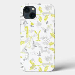pattern displaying baby animals 2 iPhone 13 case