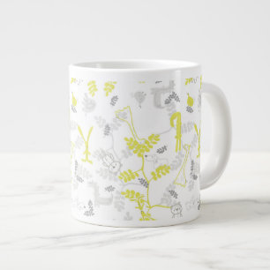 pattern displaying baby animals 2 large coffee mug