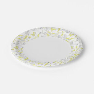 pattern displaying baby animals 2 paper plate