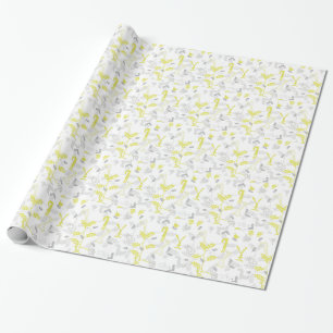 pattern displaying baby animals 2 wrapping paper
