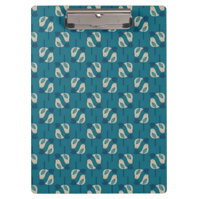 pattern displaying birds clipboard (Front)