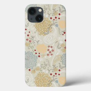 pattern displaying curly garden iPhone 13 case