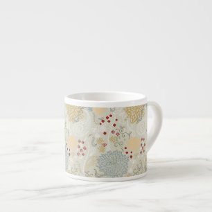 pattern displaying curly garden espresso cup