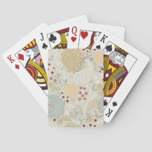 pattern displaying curly garden playing cards