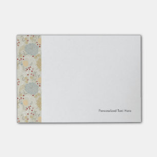 pattern displaying curly garden post-it notes