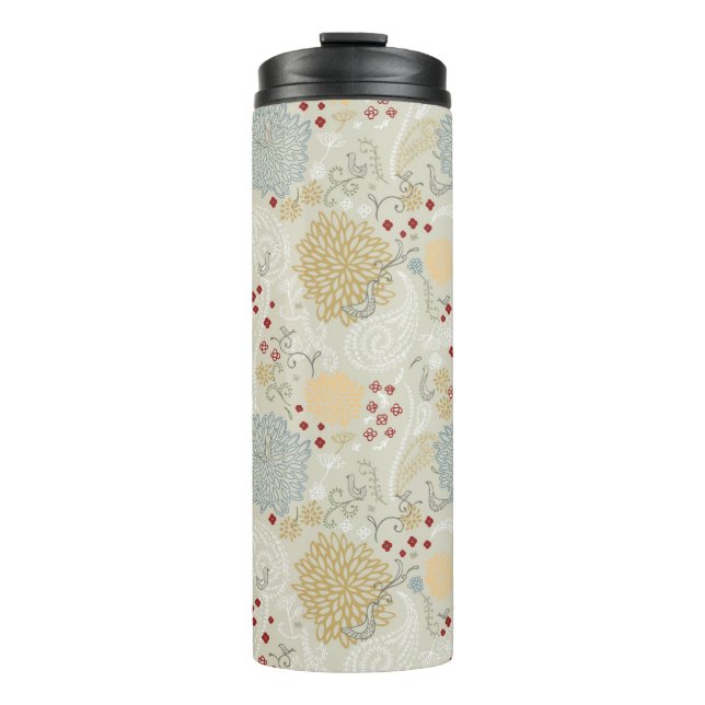 pattern displaying curly garden thermal tumbler (Front)