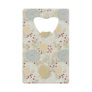 pattern displaying curly garden wallet bottle opener