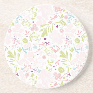 pattern displaying floral coaster