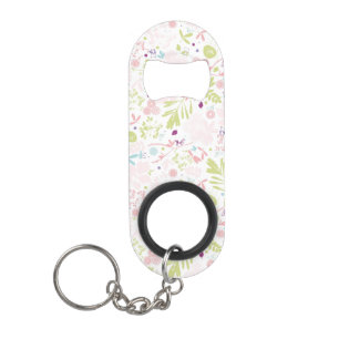 pattern displaying floral keychain bottle opener