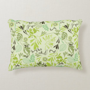 pattern displaying little baby birds accent pillow