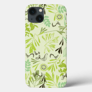 pattern displaying little baby birds iPhone 13 case