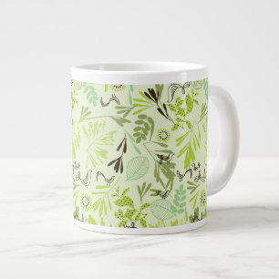 pattern displaying little baby birds large coffee mug