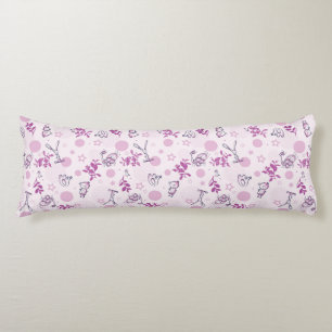 pattern displaying vintage baby animals body pillow