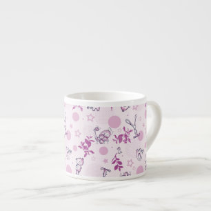 pattern displaying vintage baby animals espresso cup
