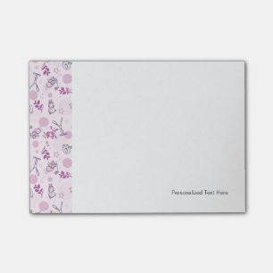pattern displaying vintage baby animals post-it notes