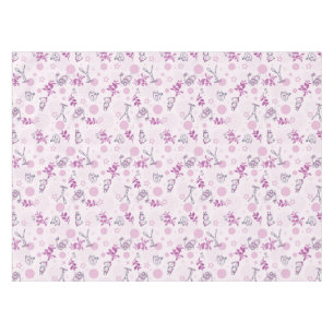 pattern displaying vintage baby animals tablecloth