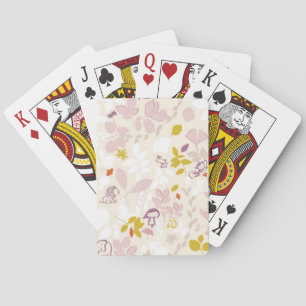 pattern displaying whimsical animals playing cards