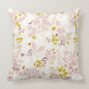 pattern displaying whimsical animals throw pillow