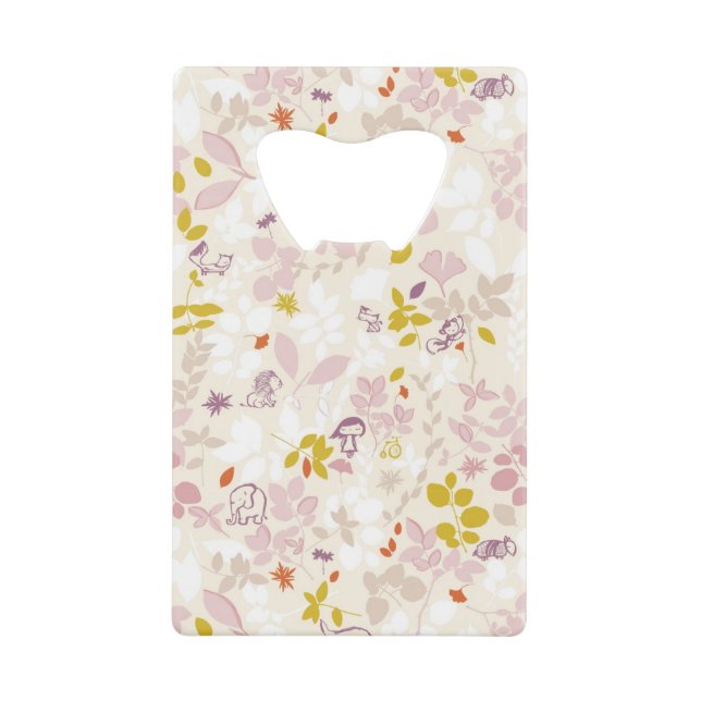 pattern displaying whimsical animals wallet bottle opener (Front)