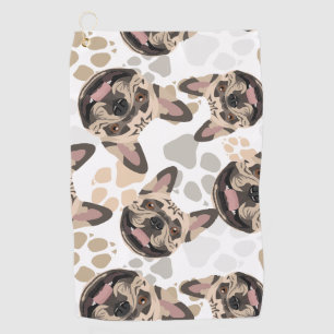 Pattern Dog Paws French Bulldog Golf Towel