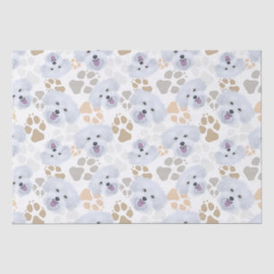 Pattern Dog Paws Maltese Tissue Paper