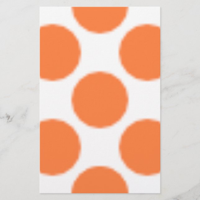 Pattern Dot Orange Stationery (Front)