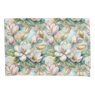 Pattern Elegant Magnolia Flowers Pillowcase