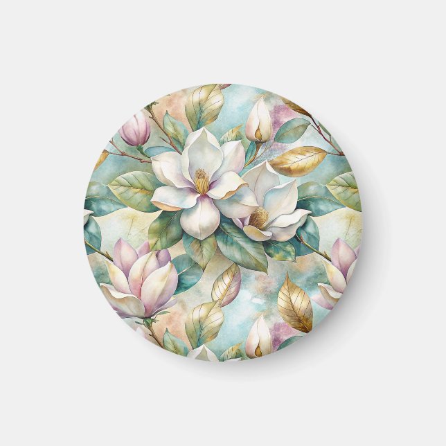 Pattern Elegant Magnolias Magnet (Front)