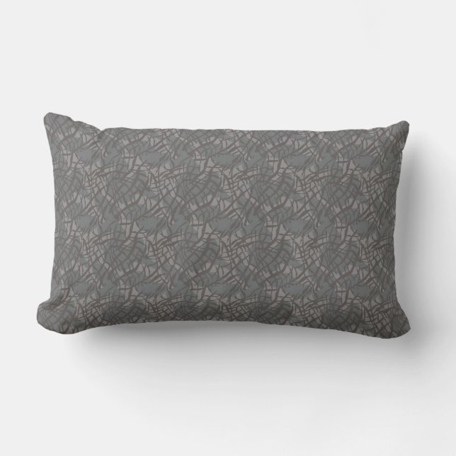 Pattern elephant lumbar pillow (Front)