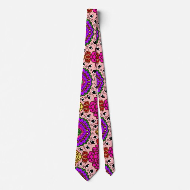 pattern eyes necktie (Front)