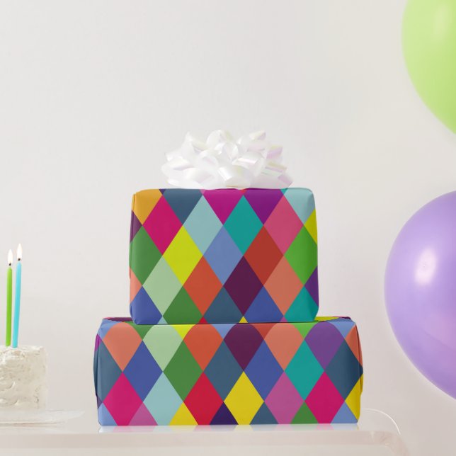 Pattern Fashion Colourful- Modern spring hipster   Wrapping Paper (Party Gifts)