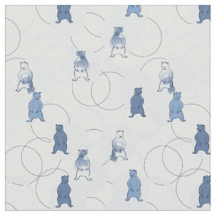 pattern featuring a grizzly bear fabric