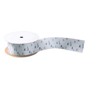 pattern featuring a grizzly bear satin ribbon
