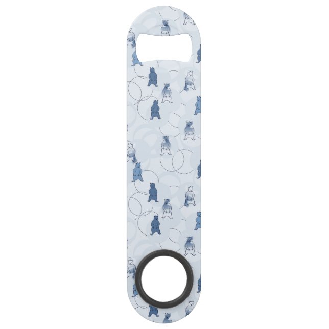 pattern featuring a grizzly bear speed bottle opener (Front)