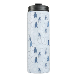 pattern featuring a grizzly bear thermal tumbler