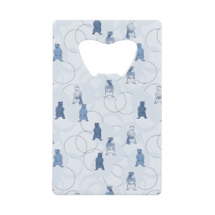 pattern featuring a grizzly bear wallet bottle opener