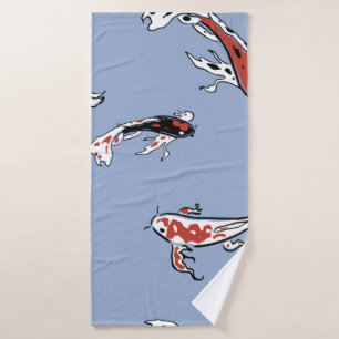 Pattern fish carp koi koi carp bath towel