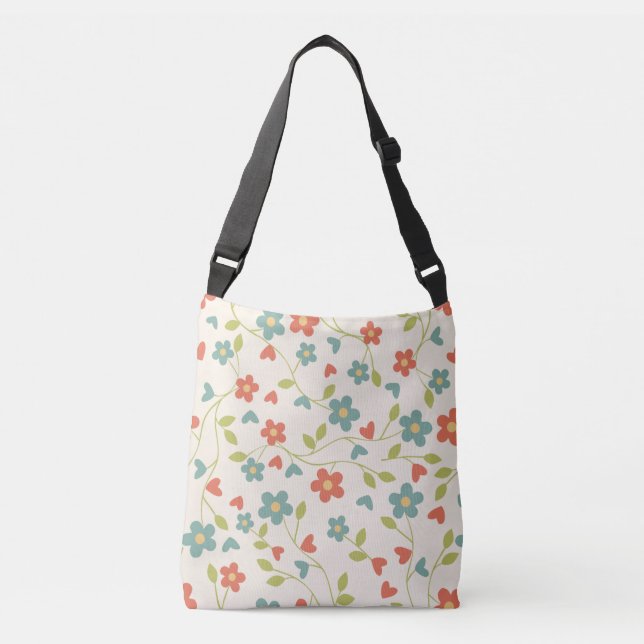 Pattern Floral Crossbody Bag (Front)