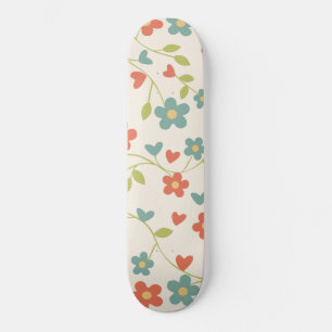 Pattern Floral Skateboard