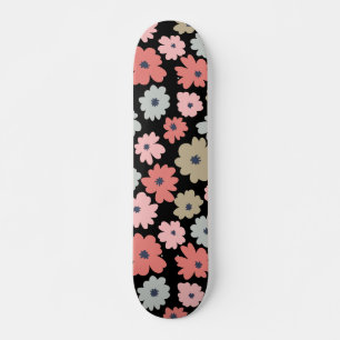 Pattern Flower Colorful Vintage Skateboard