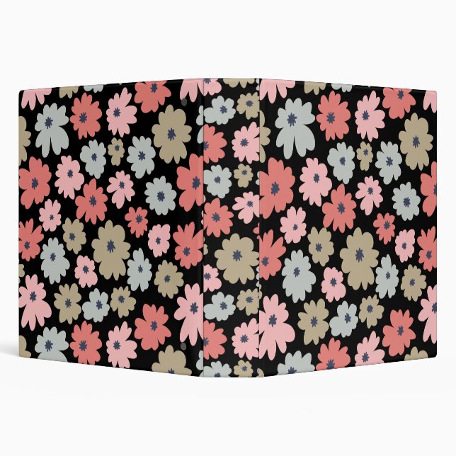 Pattern Flower Colourful Vintage         Binder (Background)
