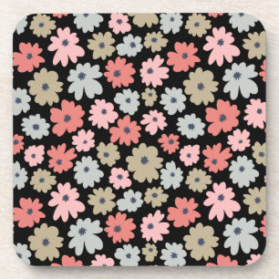 Pattern Flower Colourful Vintage Coaster