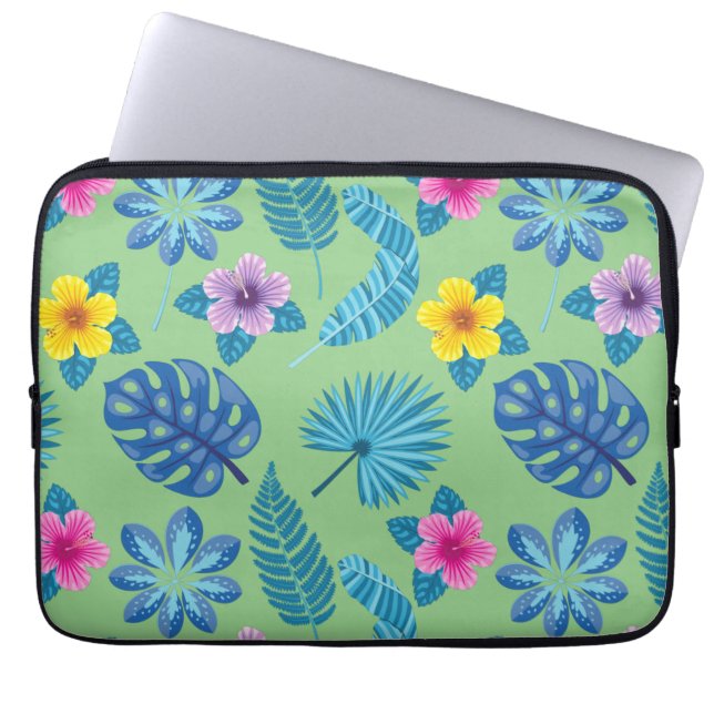 Pattern Flowers Colourful Cute Shining     Laptop Sleeve (Front)