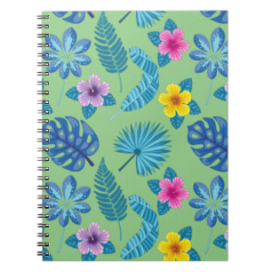Pattern Flowers Colourful Cute Shining  Notebook