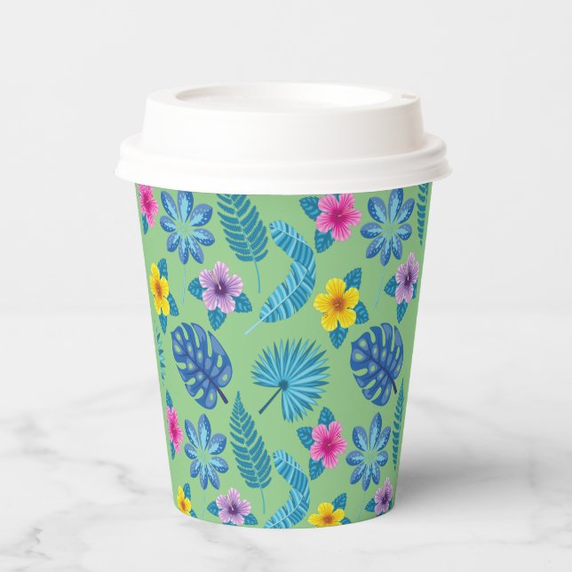 Pattern Flowers Colourful Cute Shining   Paper Cups (Front)