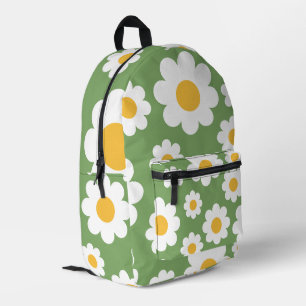 Pattern Flowers Daisy Printed Backpack