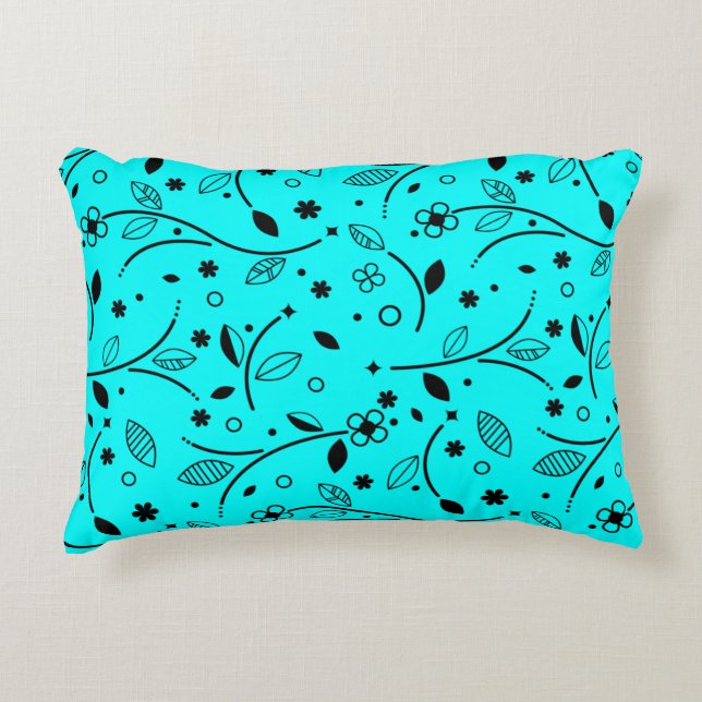 Pattern flowers flower texture accent pillow (Front)