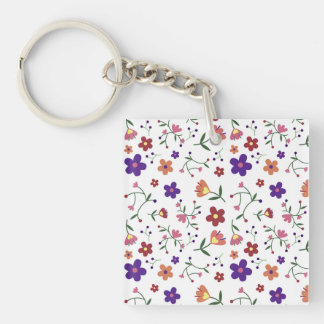 pattern flowers- keychain