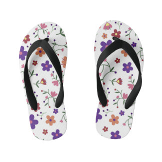 pattern flowers- kid's flip flops